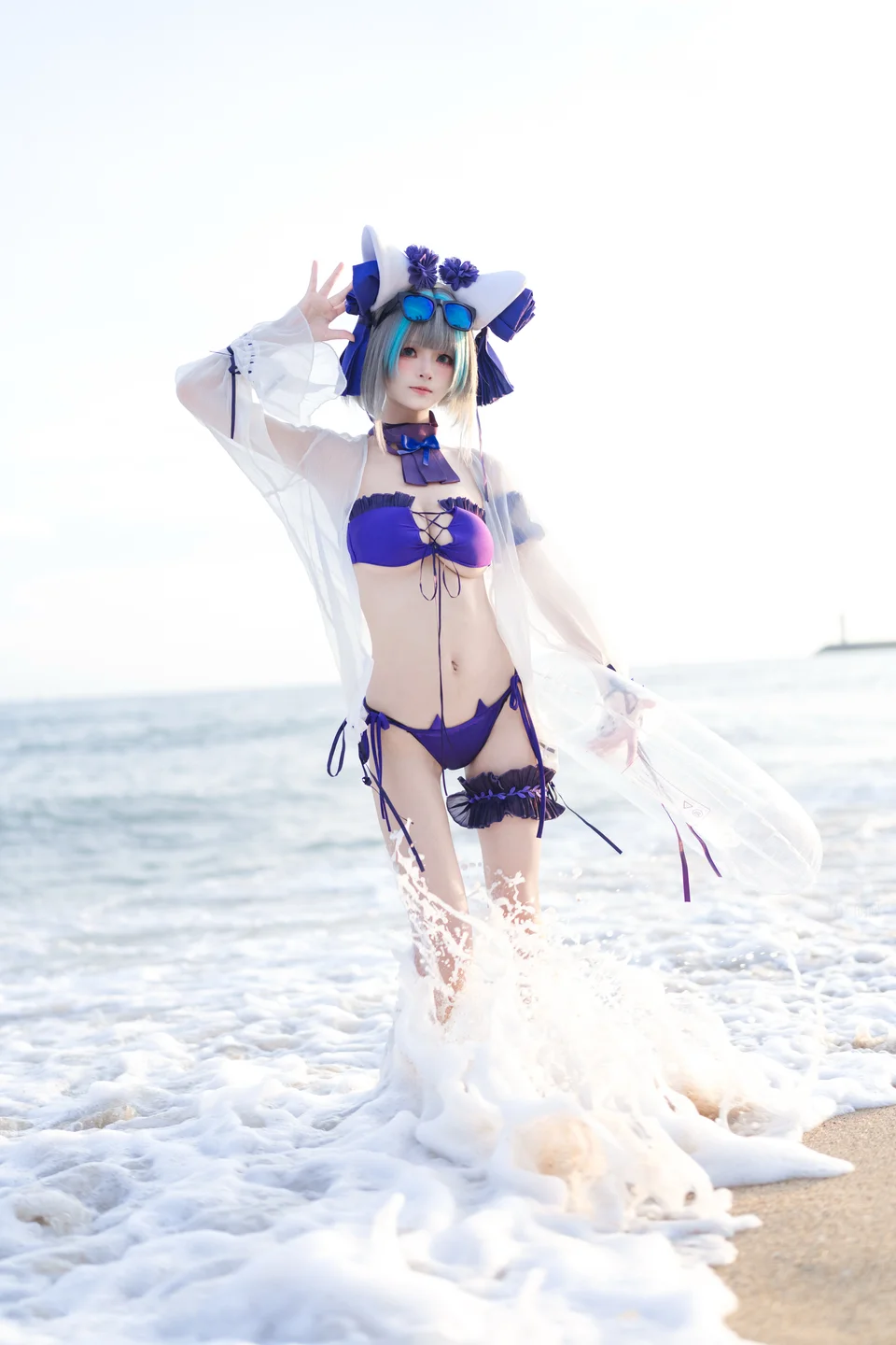 九柒喵 - No.039 碧蓝航线·柴郡泳装 [26P-194MB] tg@simisebaisi 【丝足阁】006.webp